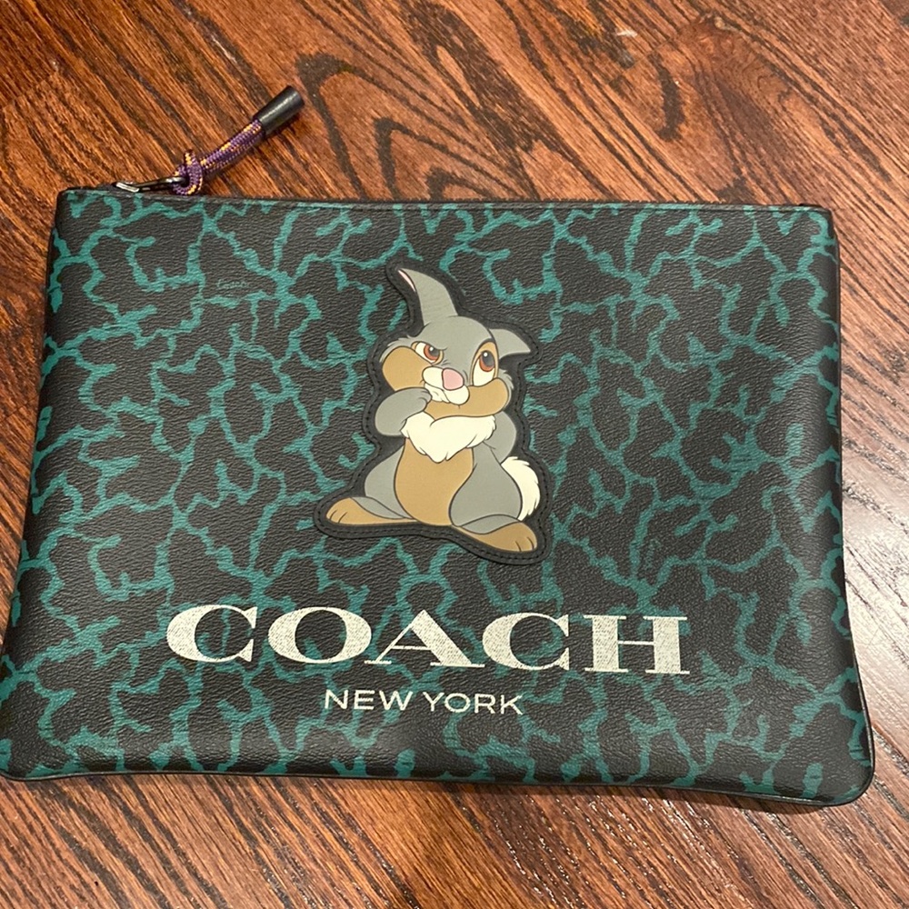 Excellent condition Coach x Disney bunny clutch